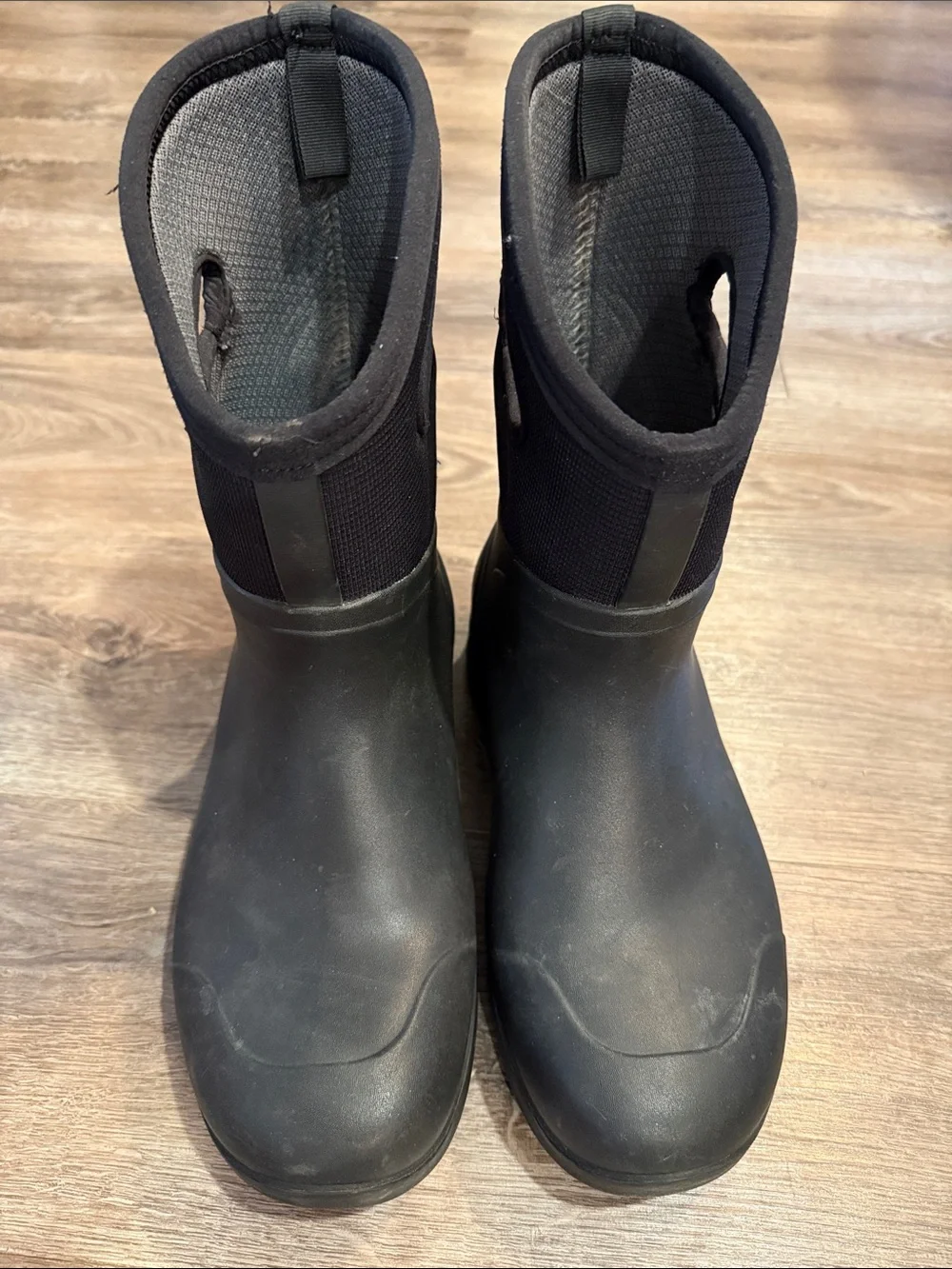 BOGS Mens Classic Ultra Mid  Black 100% Waterproof, Insulated Rain Boots SIZE 9